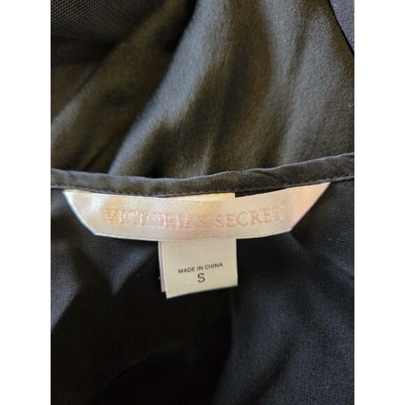 Victoria's Secret 100% Silk Black Sheer Sexy Lingerie Maxi Slip, Women's Small - Picture 2 of 12